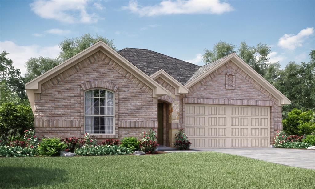 1220 Brazil Street Azle, TX 76020 - Photo 1 of 1 a view of a house with brick walls and a yard with potted plants