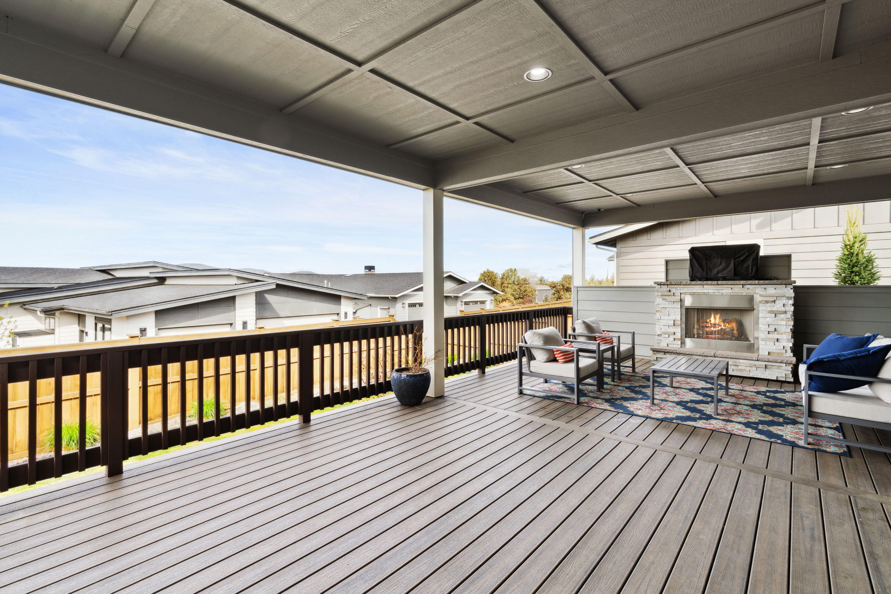 3435 Southwest 44th Street Redmond, OR 97756 - Photo 38 of 41 38 Outdoor deck fireplace 44th
