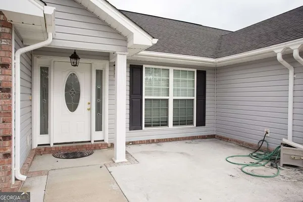 a front view of a house