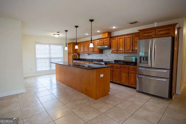 a close up of a stove