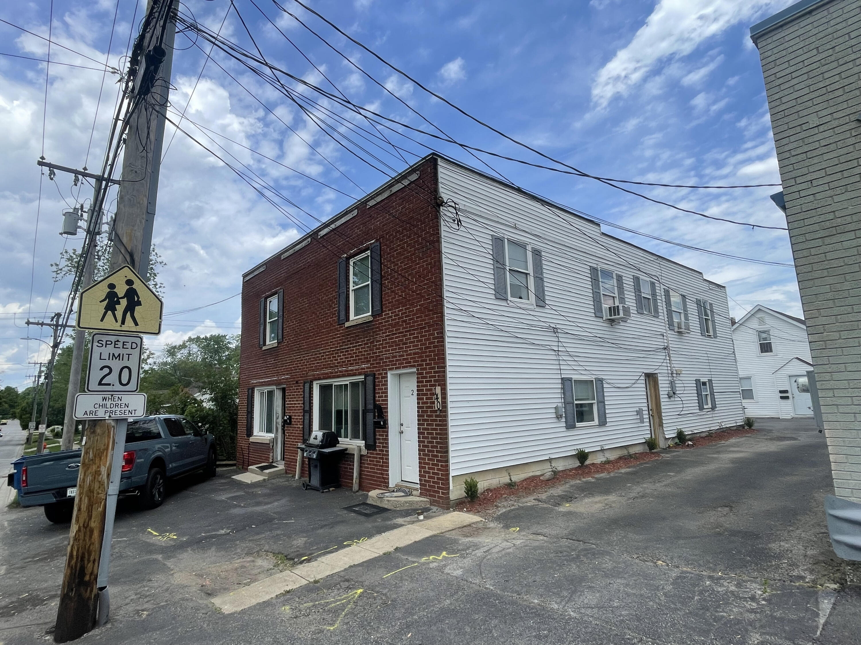 a view of a house with garage