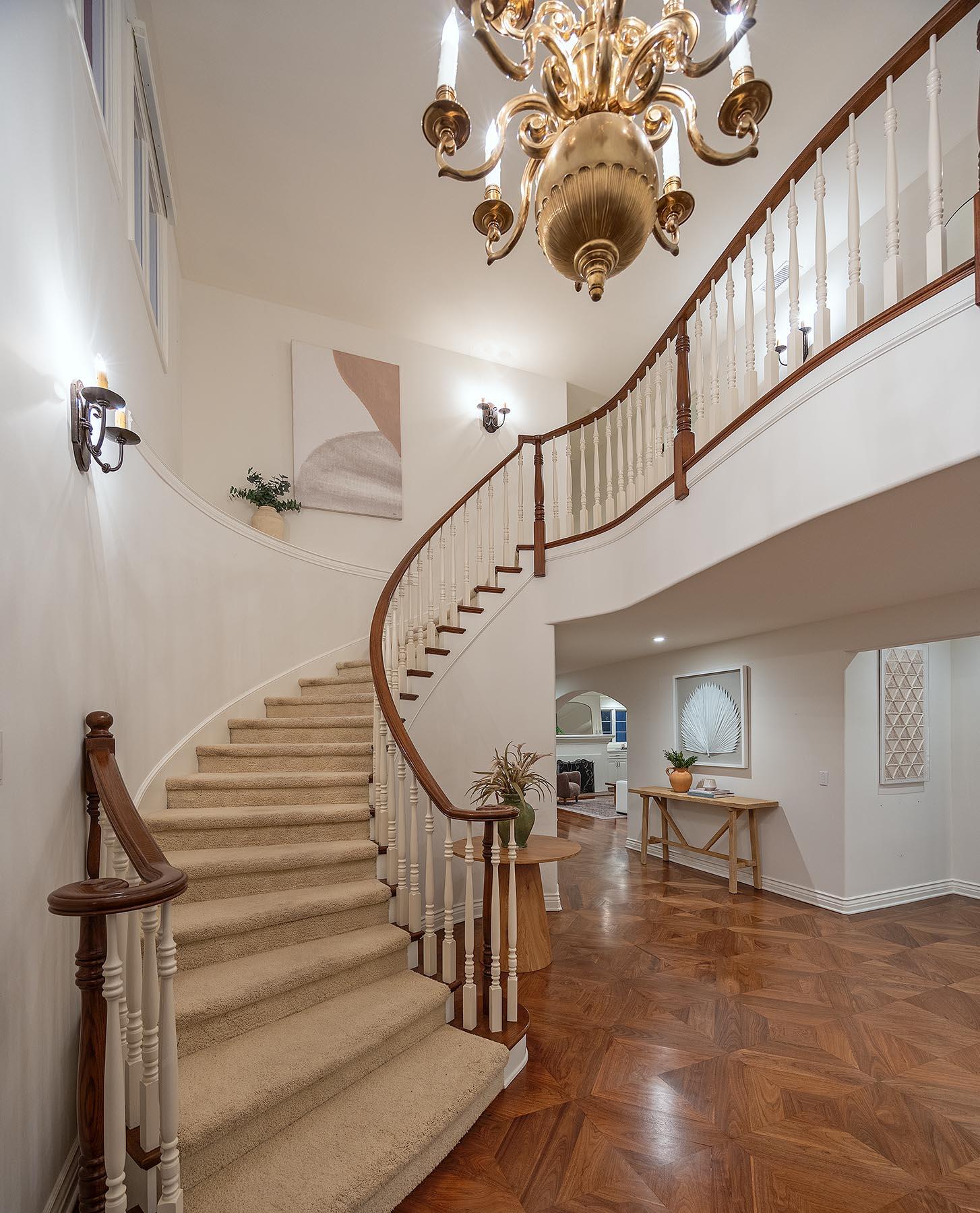 2220 Santiago Road Santa Barbara, CA 93103 - Photo 4 of 32 Grand Entry Staircase