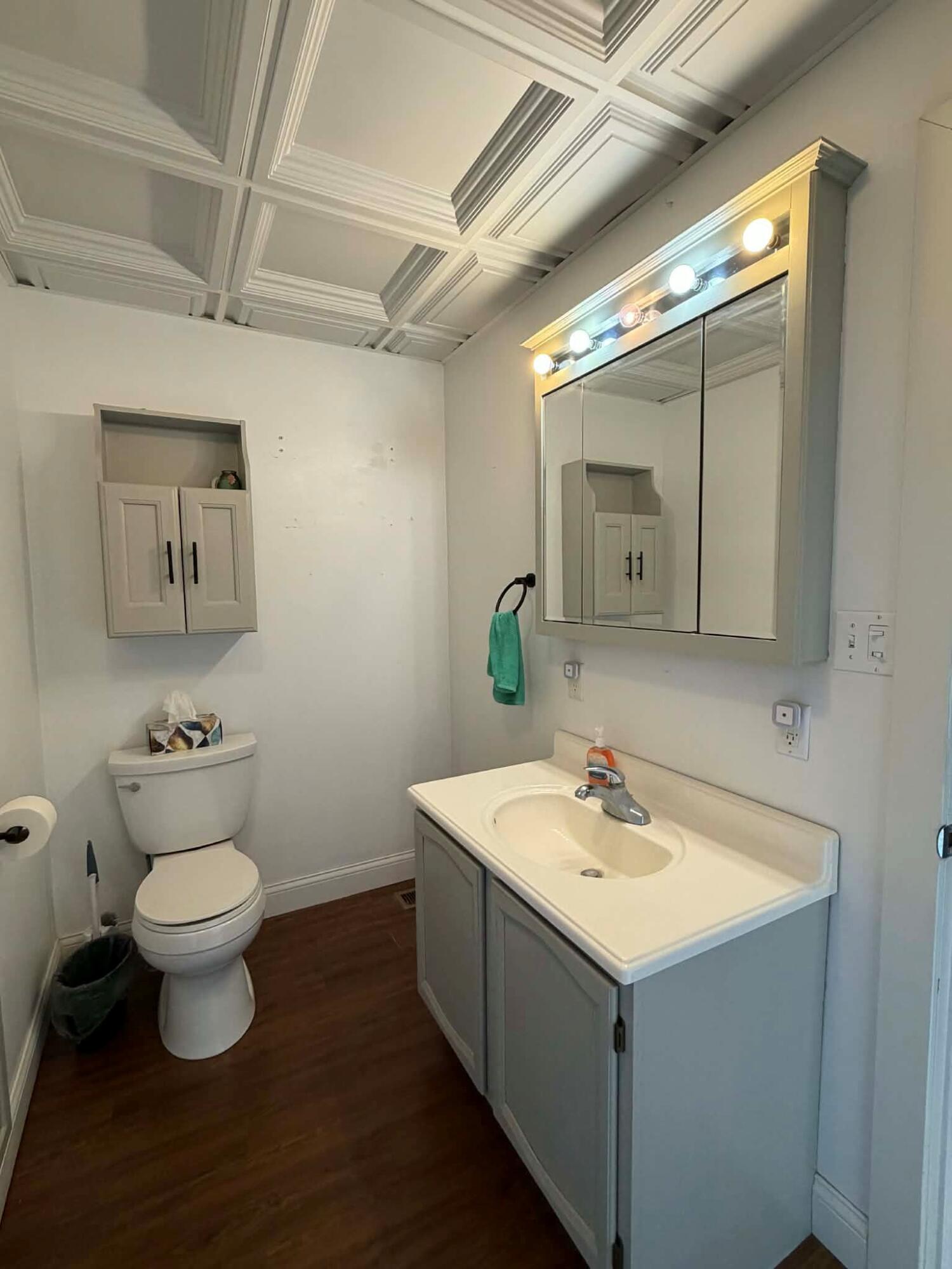 320 South Cullen Street Rensselaer, IN 47978 - Photo 17 of 23 a bathroom with a sink toilet and mirror
