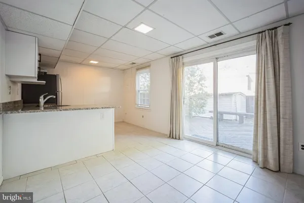 an empty room with a window