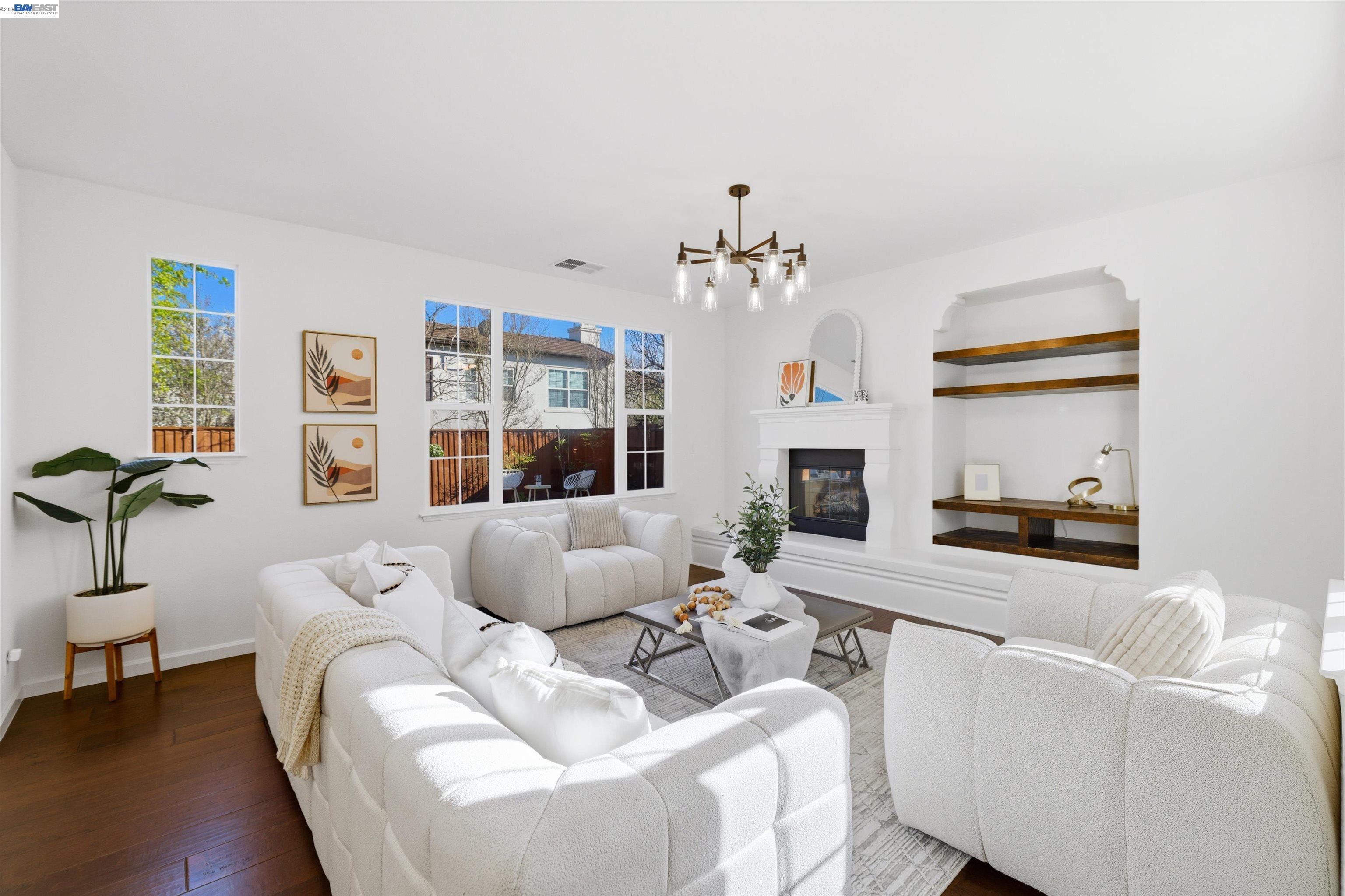 112 Begonia Court San Ramon, CA 94582 - Photo 8 of 52 a living room with furniture and a fireplace