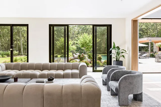 a kitchen with center island and stainless steel appliances