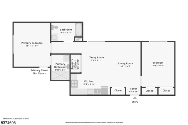 a front view of a building