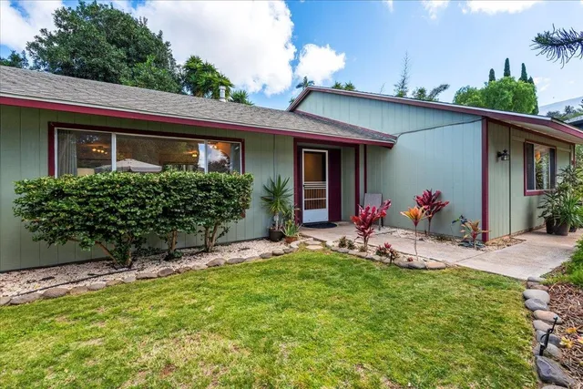 a view of a house with a patio
