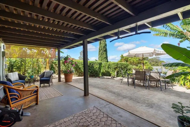 a outdoor space with furniture