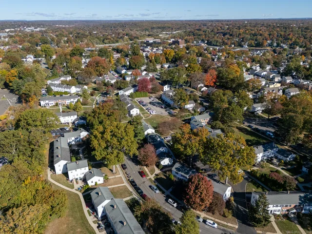 an aerial view of multiple house