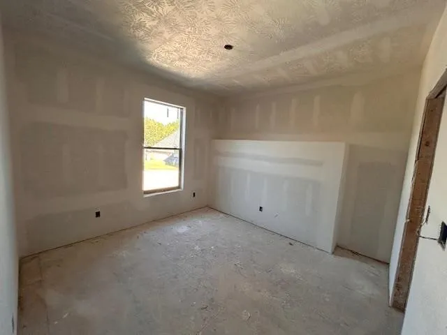 a storage room with a empty space