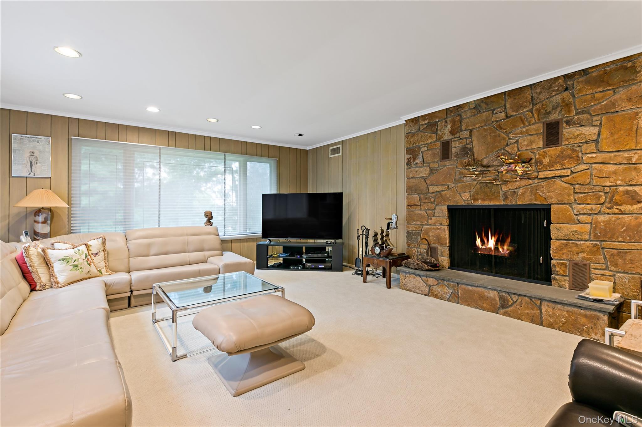 16 Meadow Road Scarsdale, NY 10583 - Photo 8 of 47 a living room with furniture and a flat screen tv