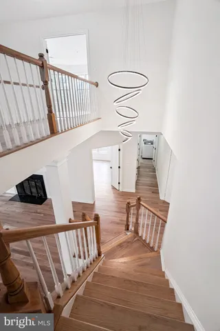 a view of entryway with wooden floor