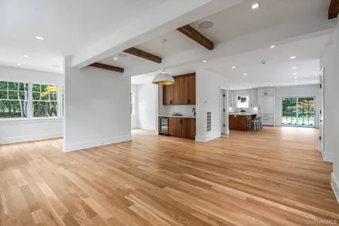 a view of livingroom with furniture and flat screen tv
