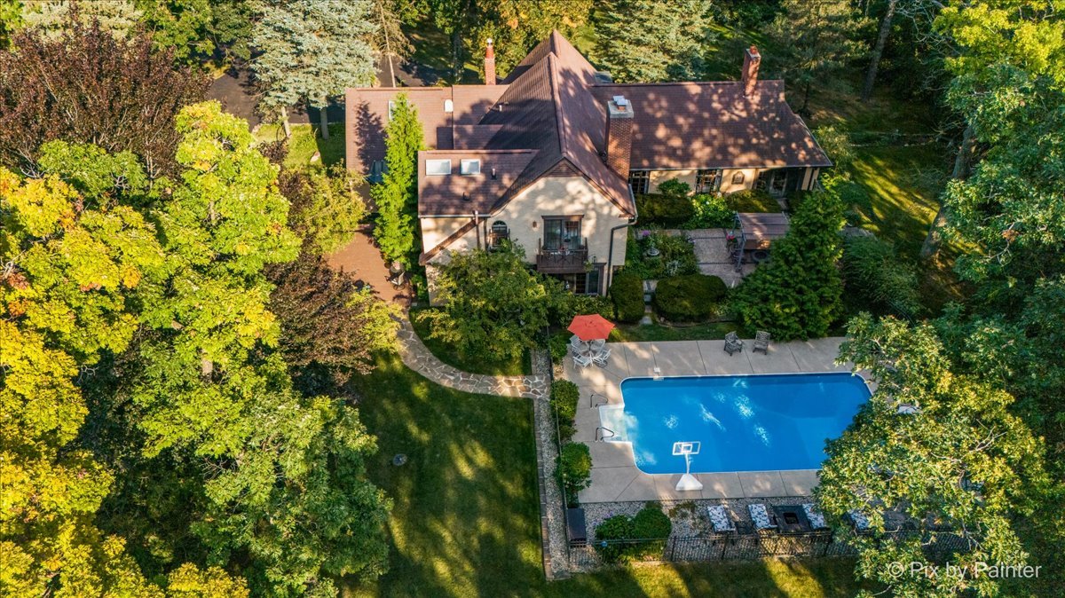 4915 Terra Cotta Road Crystal Lake, IL 60012 - Photo 60 of 93 an aerial view of a house with a yard and garden