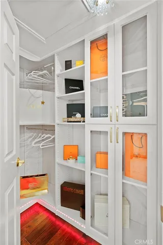 a utility room with a shower