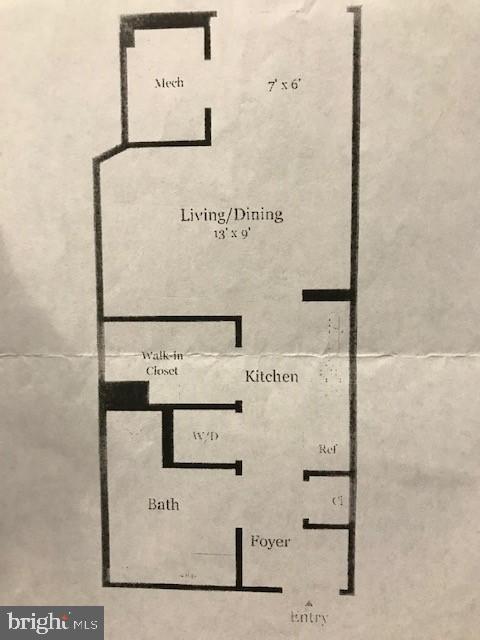1300 N Street Northwest, Unit 812 Washington, DC 20005 - Photo 20 of 20 Floor plan