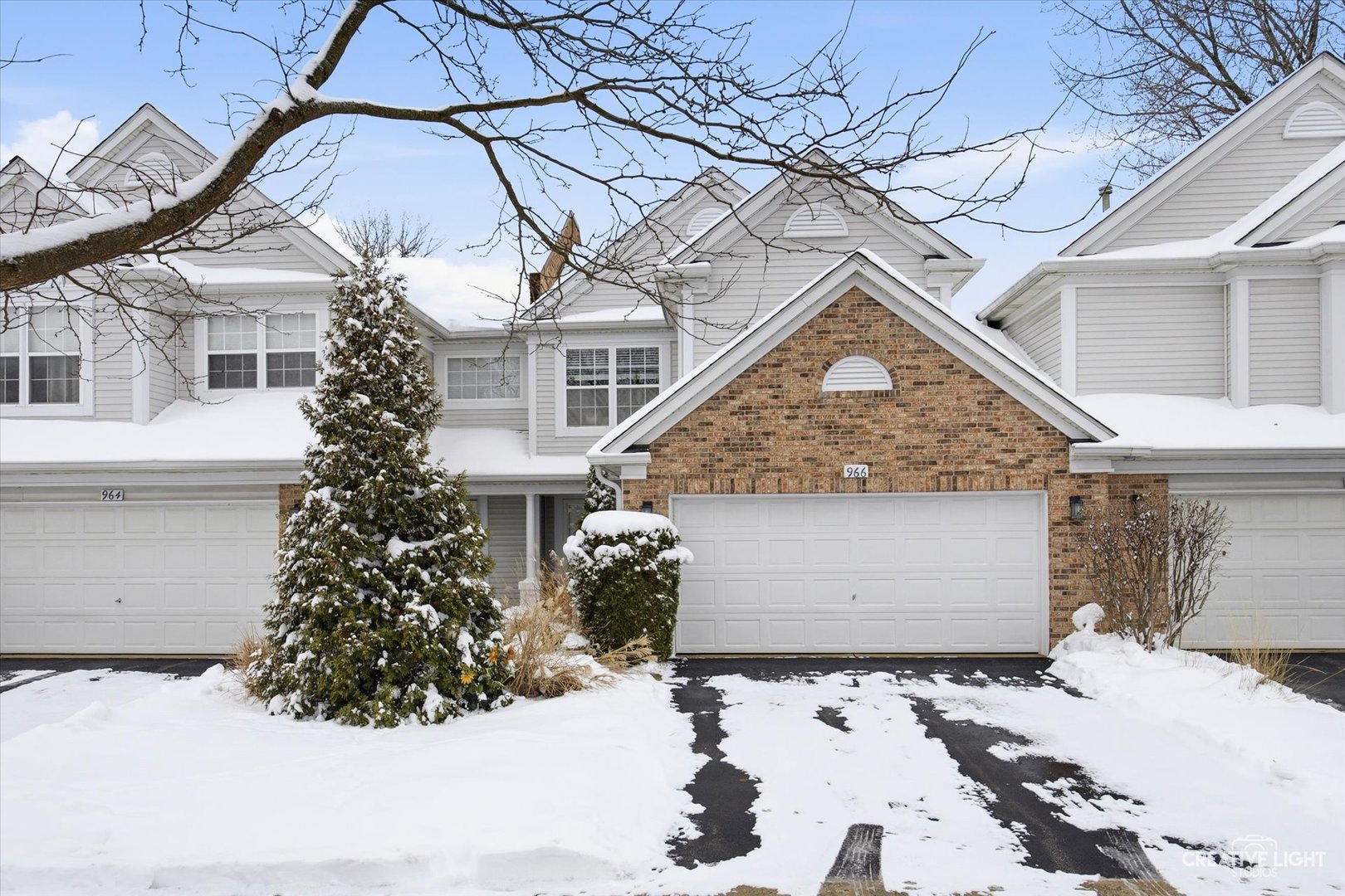 a view of a house with a snow