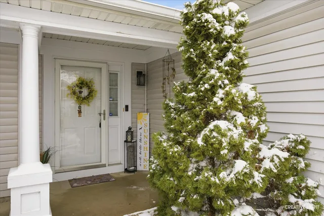a front view of a house