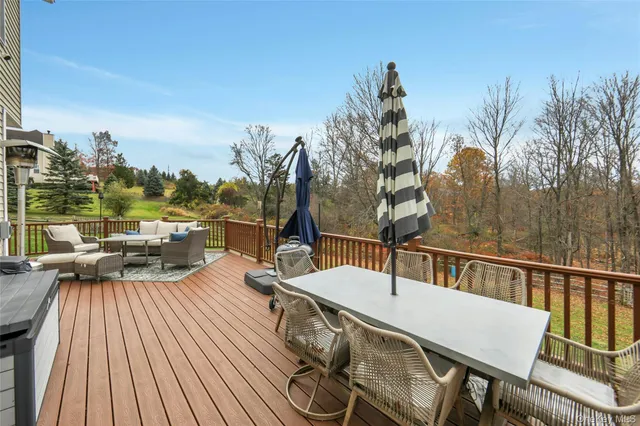 a view of a patio on the roof deck