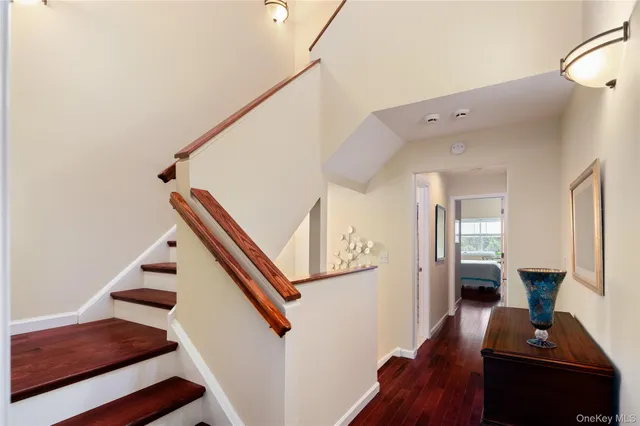 a view of entryway and workspace