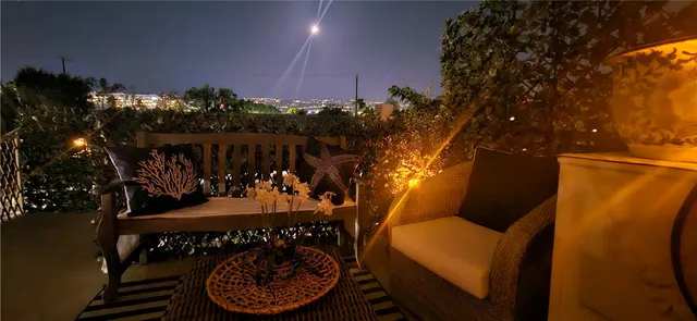 a view of a couches in the roof deck