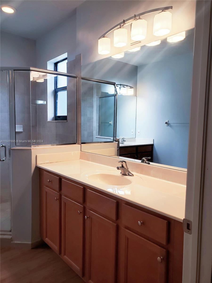 11343 Southwest 232nd Terrace Homestead, FL 33032 - Photo 18 of 35 a bathroom with a sink and a mirror