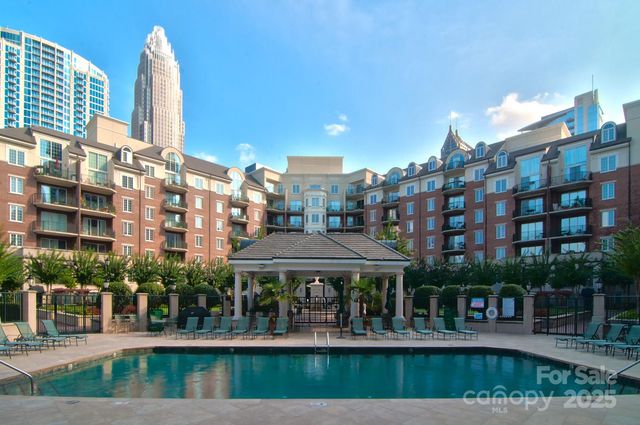 a front view of building with yard