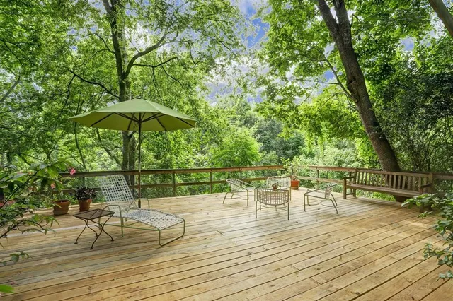 a view of a terrace with chairs