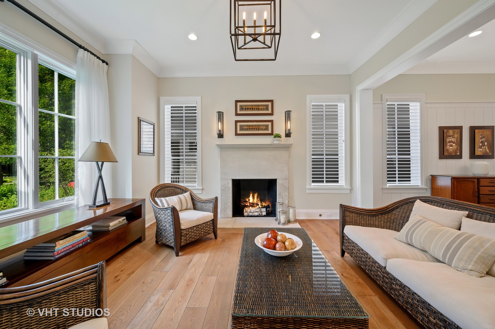 1025 Oak Street Winnetka, IL 60093 - Photo 4 of 38 a living room with furniture and a fireplace