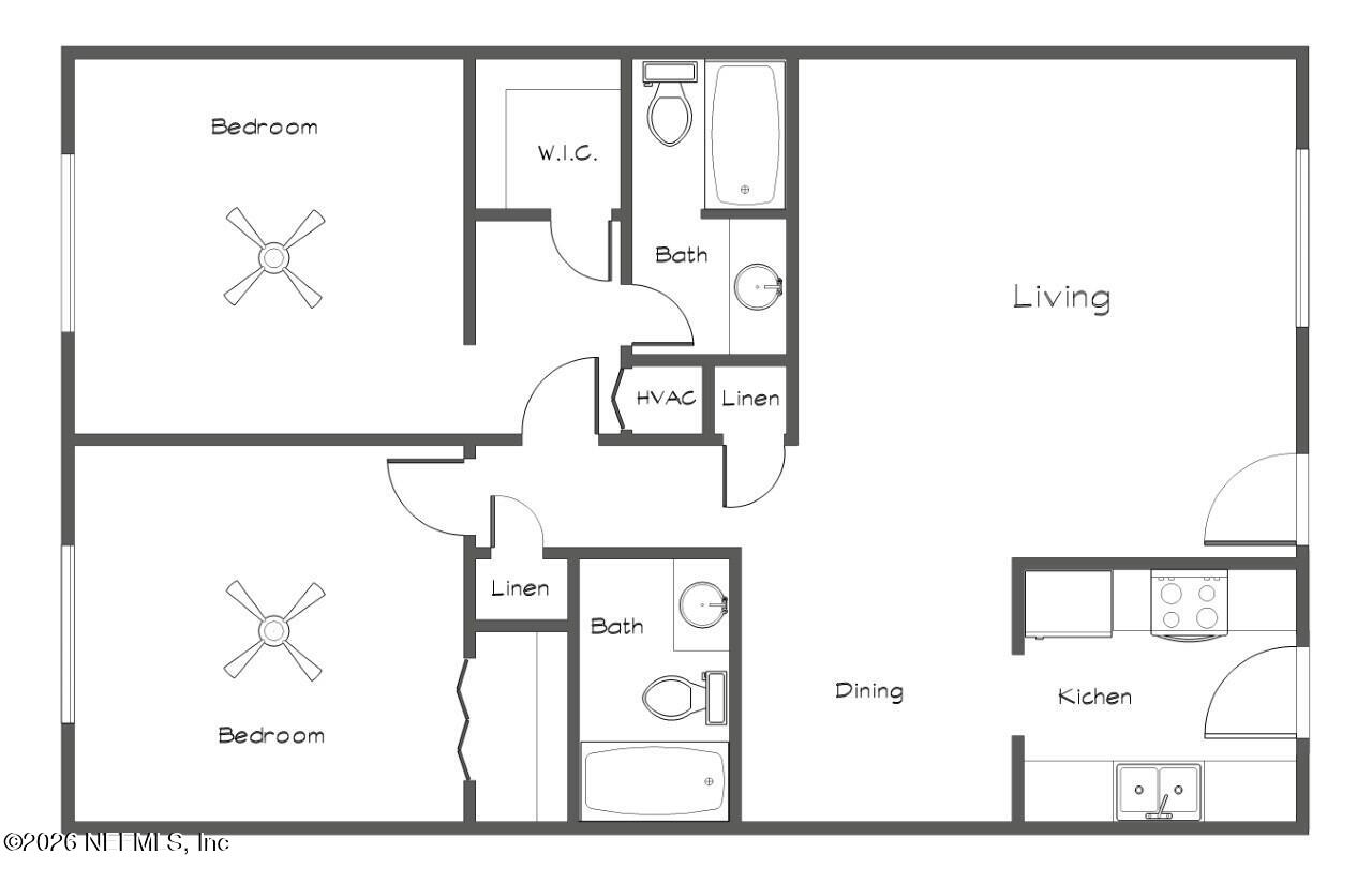 2216 Spring Park Road, Unit 11 Jacksonville, FL 32207 - Photo 18 of 18 floorplan Palms of Spring Park