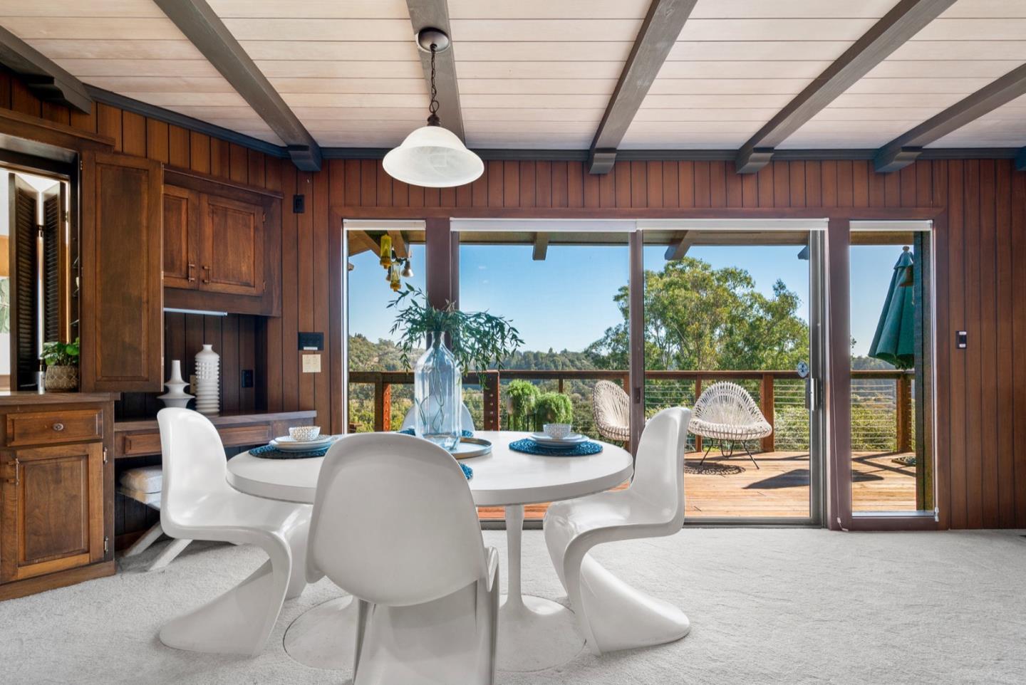 390 Rancho Soquel Drive Soquel, CA 95073 - Photo 32 of 97 a dining room with furniture a chandelier and a bathtub
