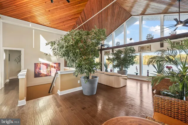 a outdoor living space with furniture and a potted plant
