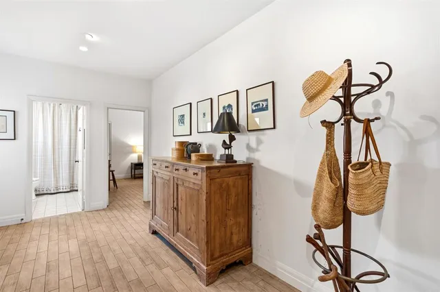 a view of porch with seating space