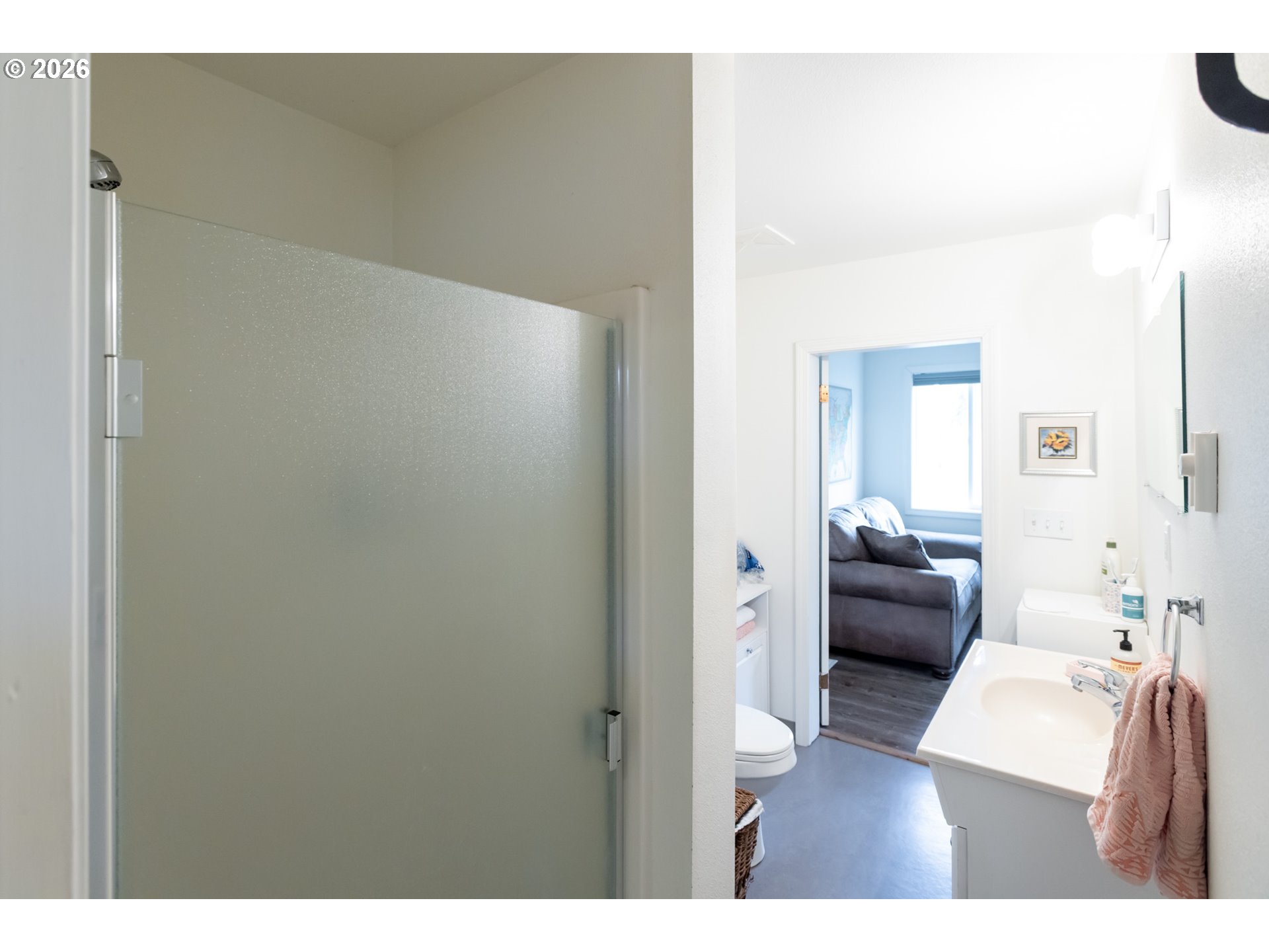 56 Jennings Road Trout Lake, WA 98650 - Photo 12 of 42 a living room with furniture and a view of bathroom