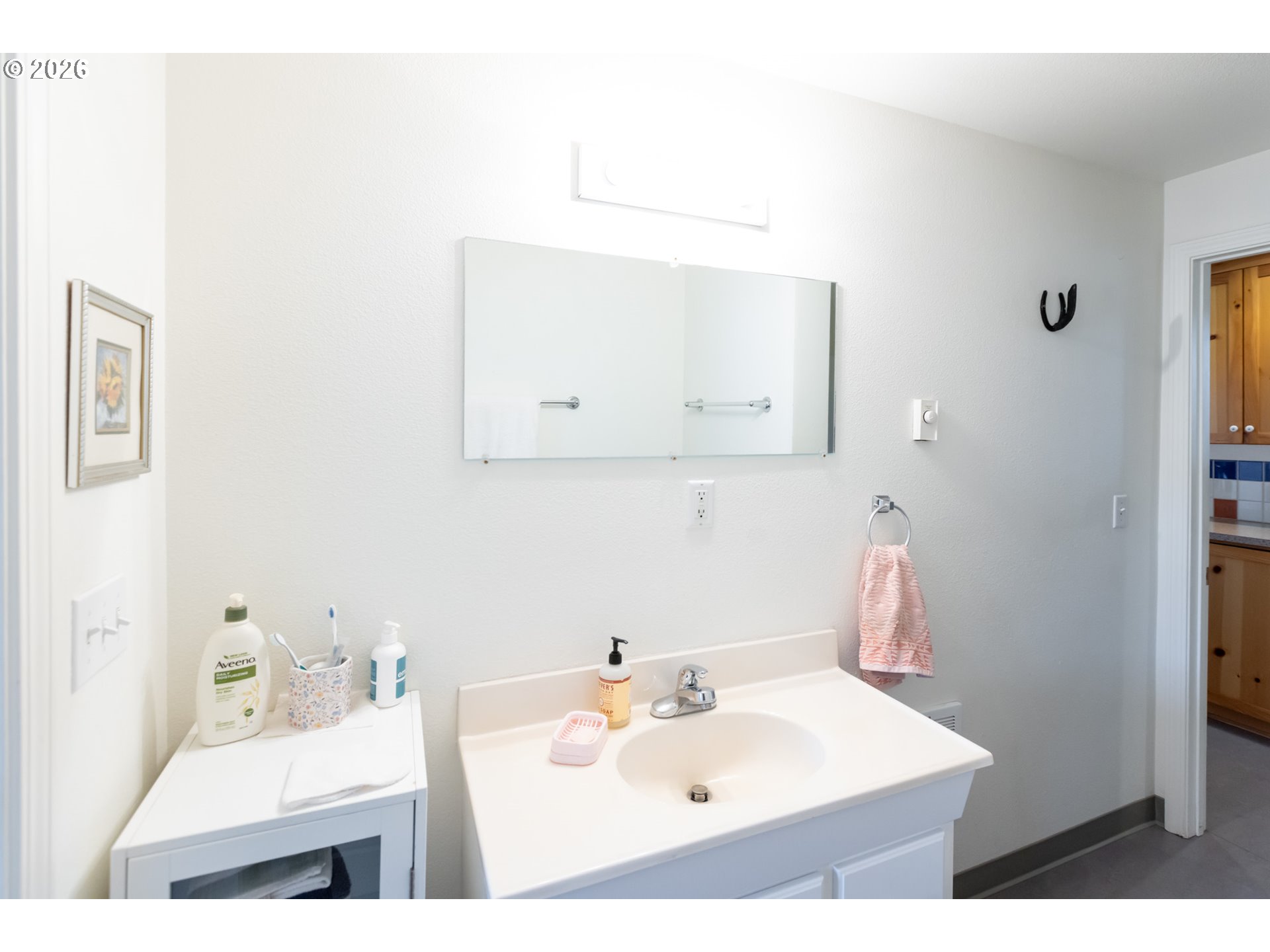 56 Jennings Road Trout Lake, WA 98650 - Photo 13 of 42 a bathroom with a sink and a mirror