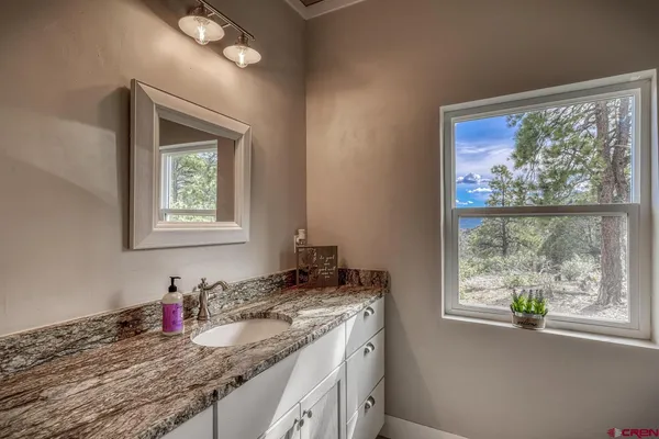 a view of a bathroom