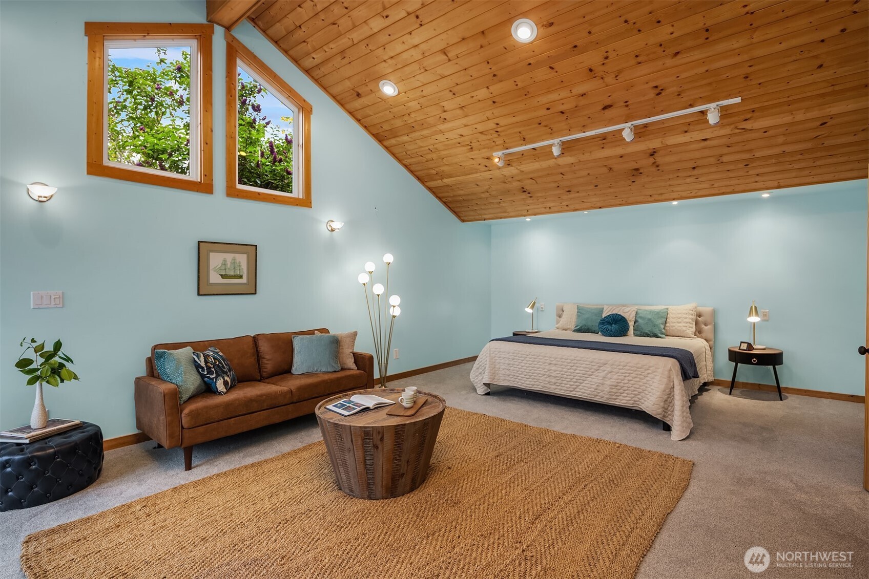 13725 Southwest Pohl Road Vashon, WA 98070 - Photo 16 of 40 a living room with furniture and a potted plant