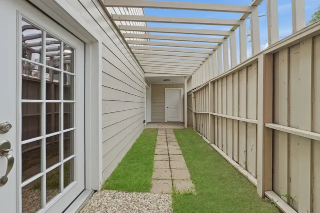 a view of a balcony with a window