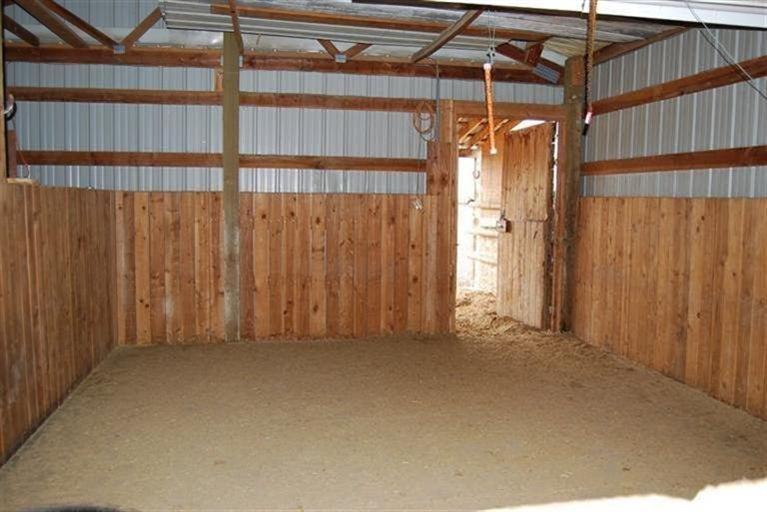Large stalls in 2-stall barn.