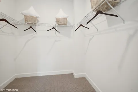 a view of small space with table in it