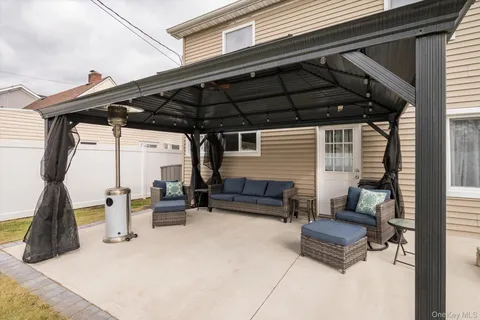 a view of outdoor space with seating