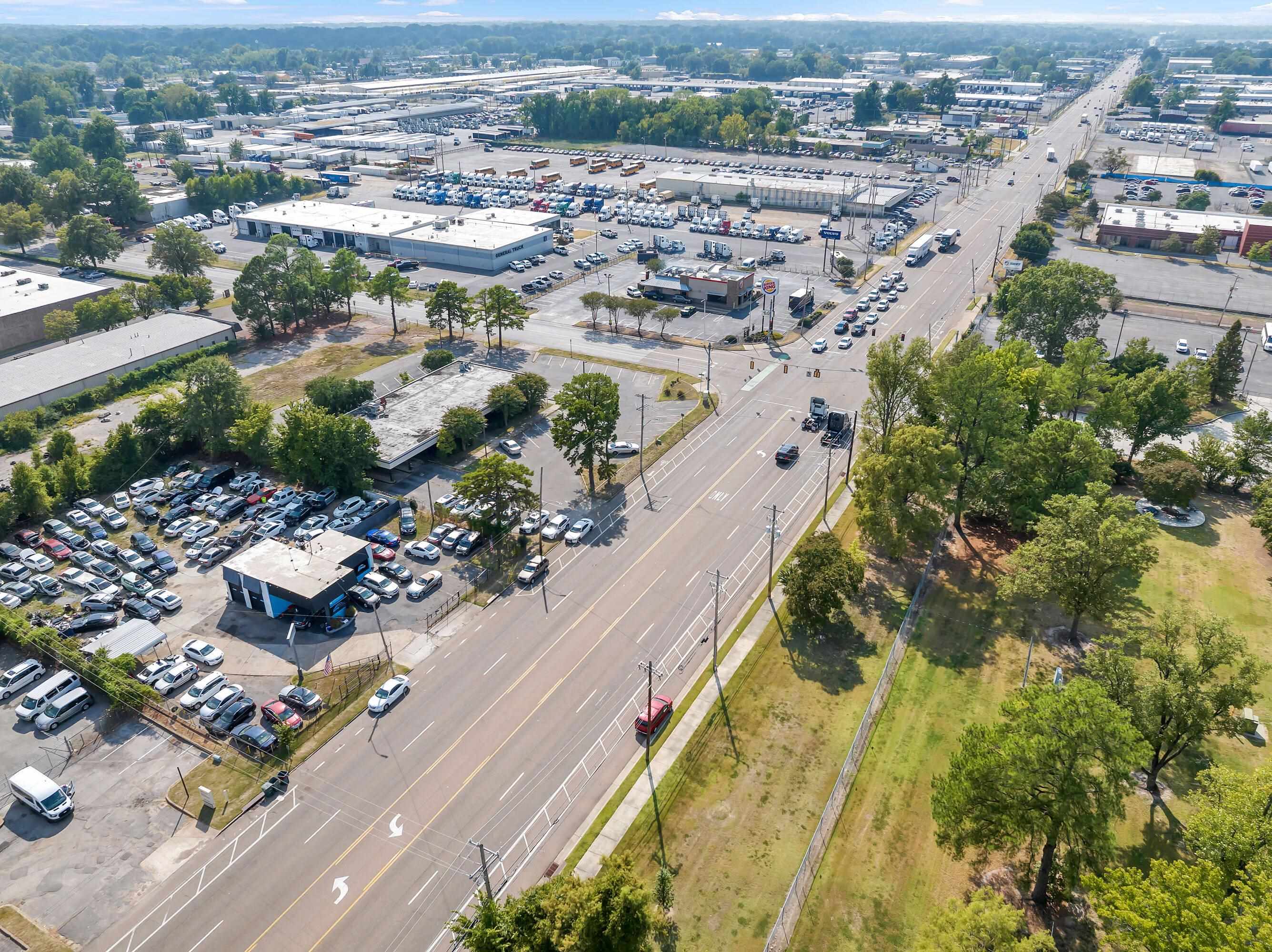 an aerial view of a city