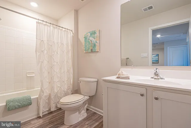 an aerial view of a dining space with furniture