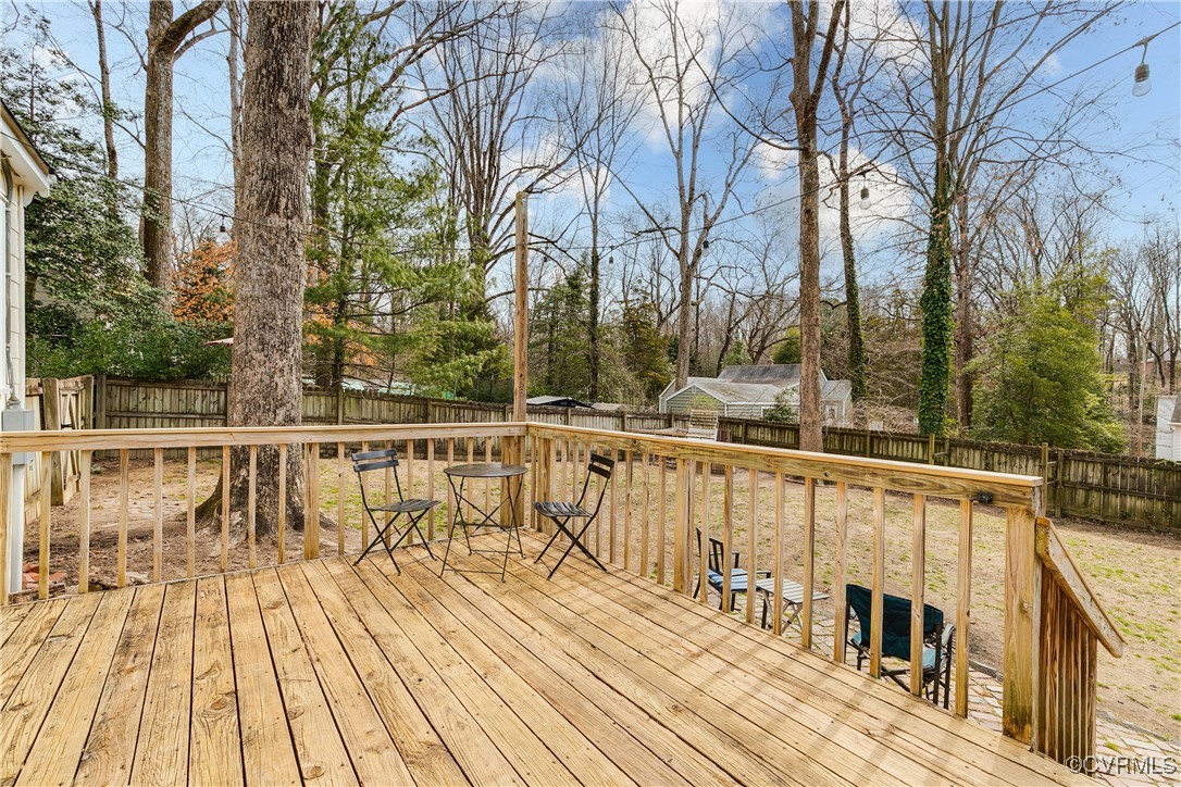 8941 Elm Road Richmond, VA 23235 - Photo 30 of 35 a view of balcony with wooden floor and fence