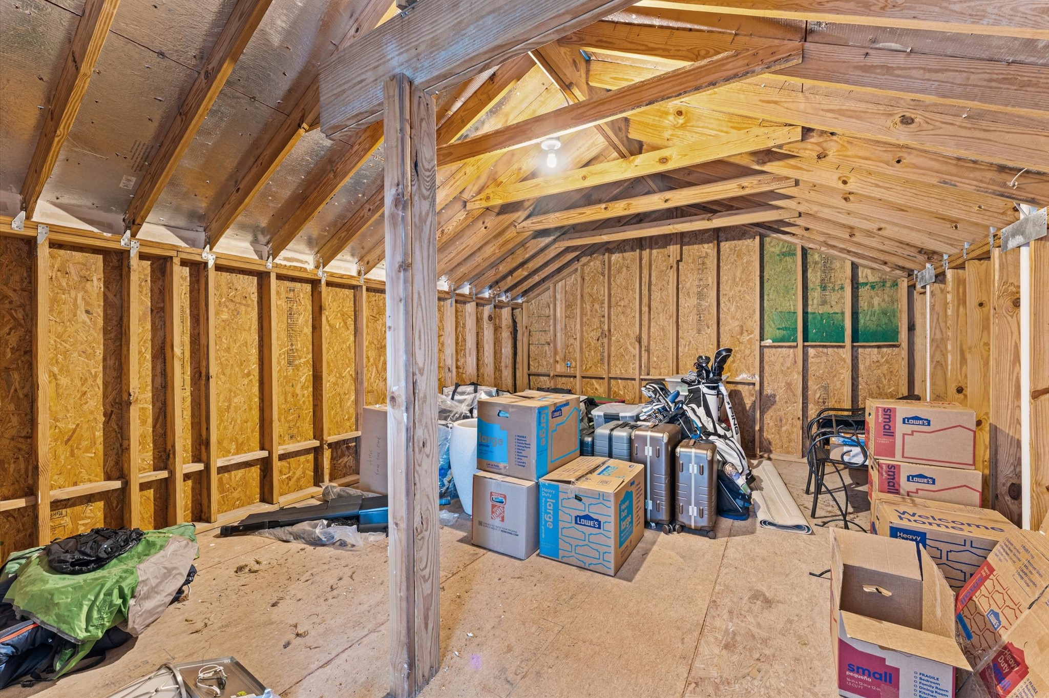910 West 18th Street, Unit B Houston, TX 77008 - Photo 23 of 28 4th floor attic space provides plenty of storage and can be converted to another room.