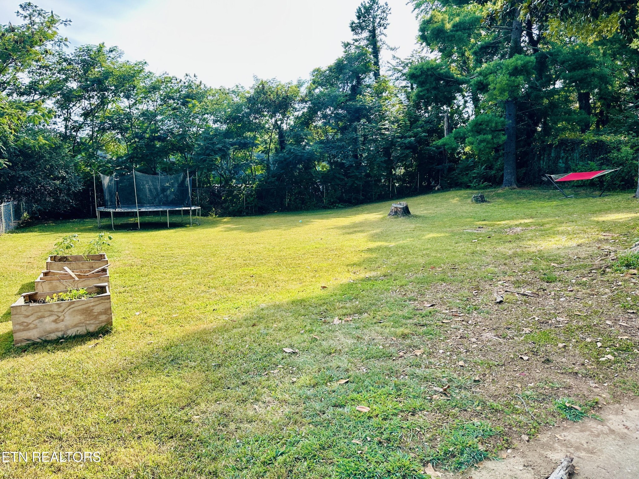 4428 Royalview Road Knoxville, TN 37921 - Photo 17 of 18 a view of a swimming pool with a yard and large trees