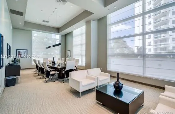 a view of a garden with an outdoor space