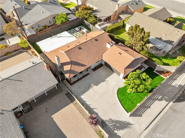 an aerial view of a house having outdoor space