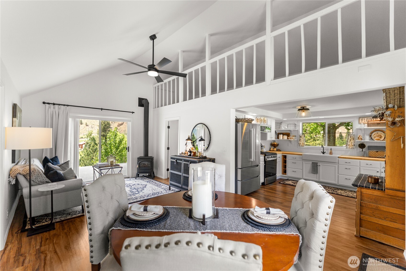 3 A Ross Road Twisp, WA 98856 - Photo 33 of 40 a living room with furniture fireplace and window
